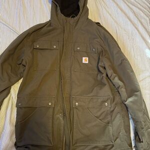 Carhartt Men's Dark Green Hooded Field Jacket